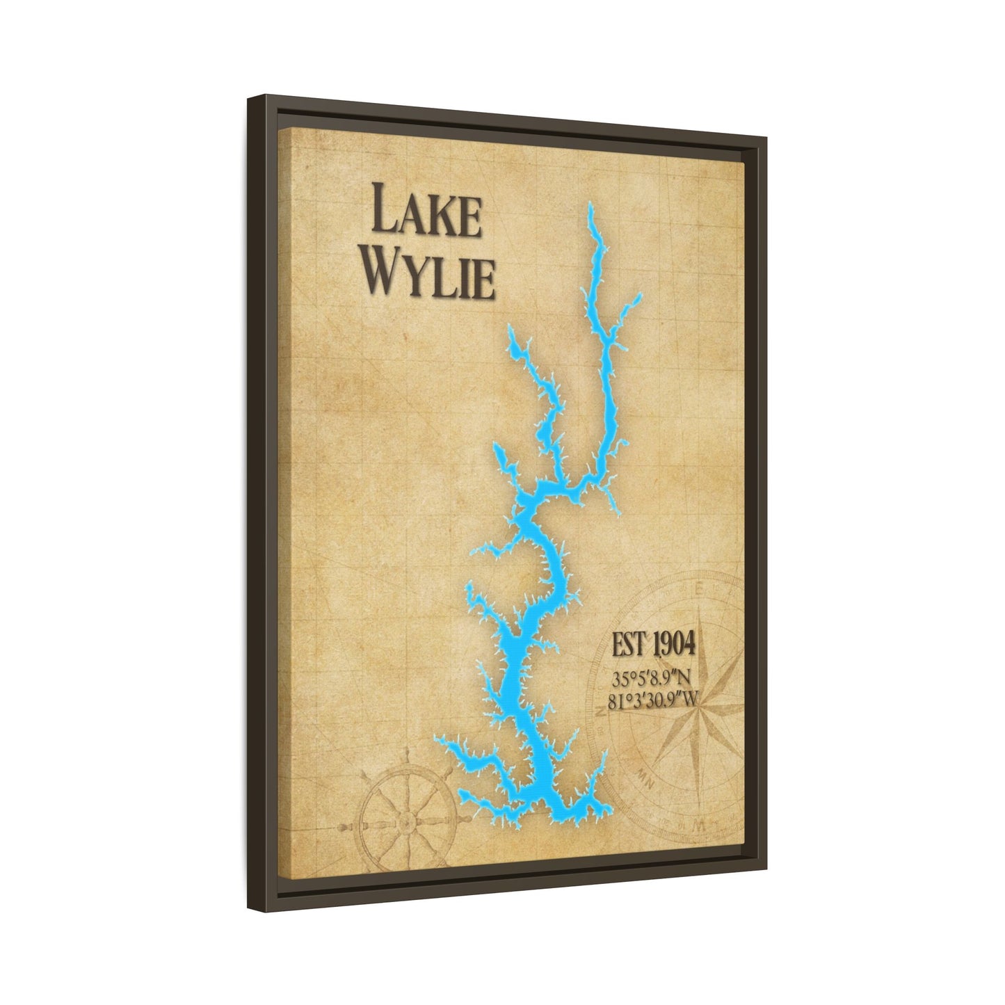 Lake Wylie Framed Canvas (Vintage)