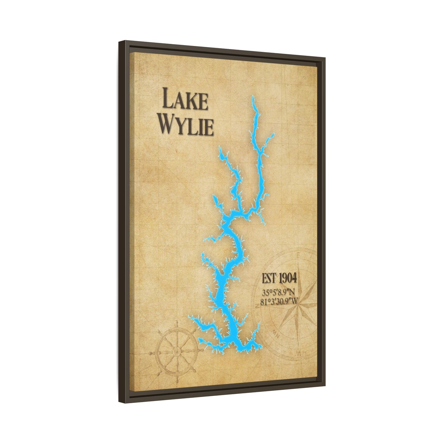 Lake Wylie Framed Canvas (Vintage)