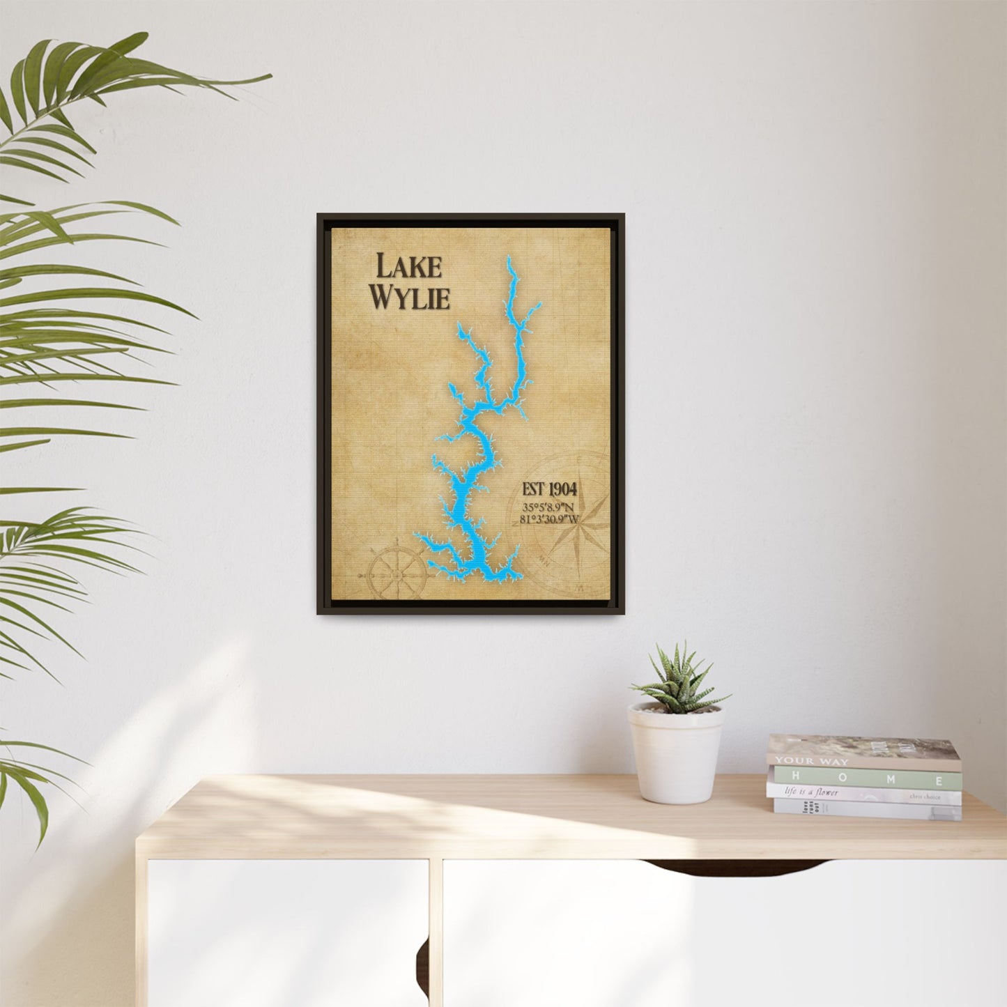 Lake Wylie Framed Canvas (Vintage)