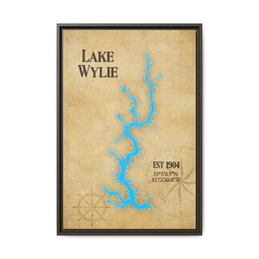 Lake Wylie Framed Canvas (Vintage)