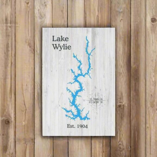 Lake Wylie Canvas  (White Wash)