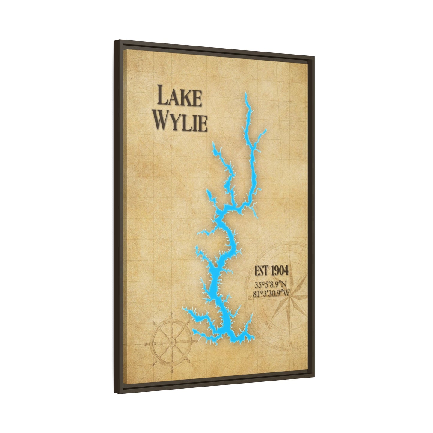 Lake Wylie Framed Canvas (Vintage)