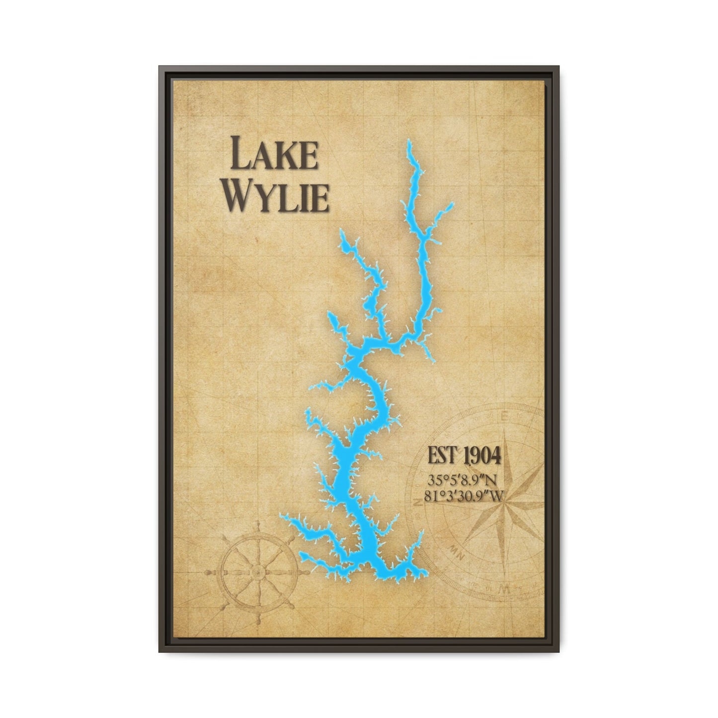 Lake Wylie Framed Canvas (Vintage)