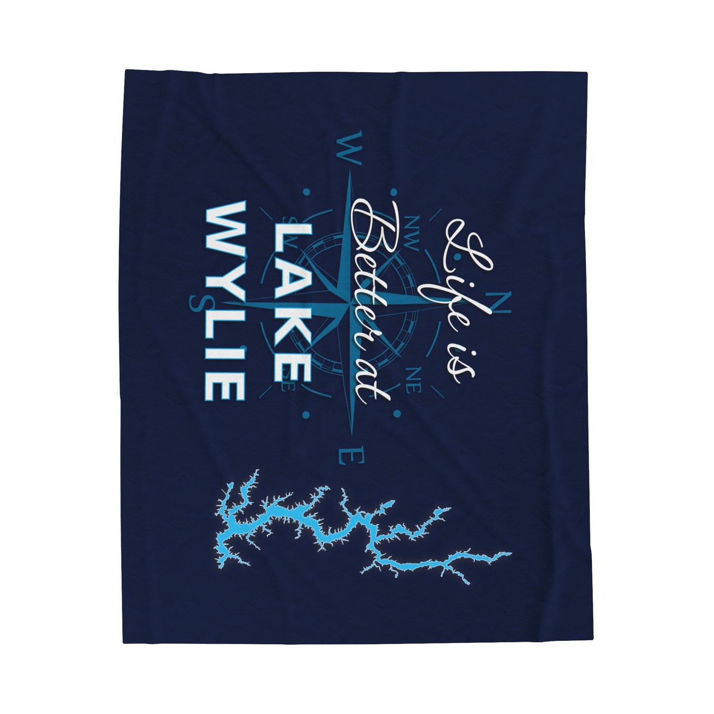 Life is Better at Lake Wylie Velveteen Plush Blanket