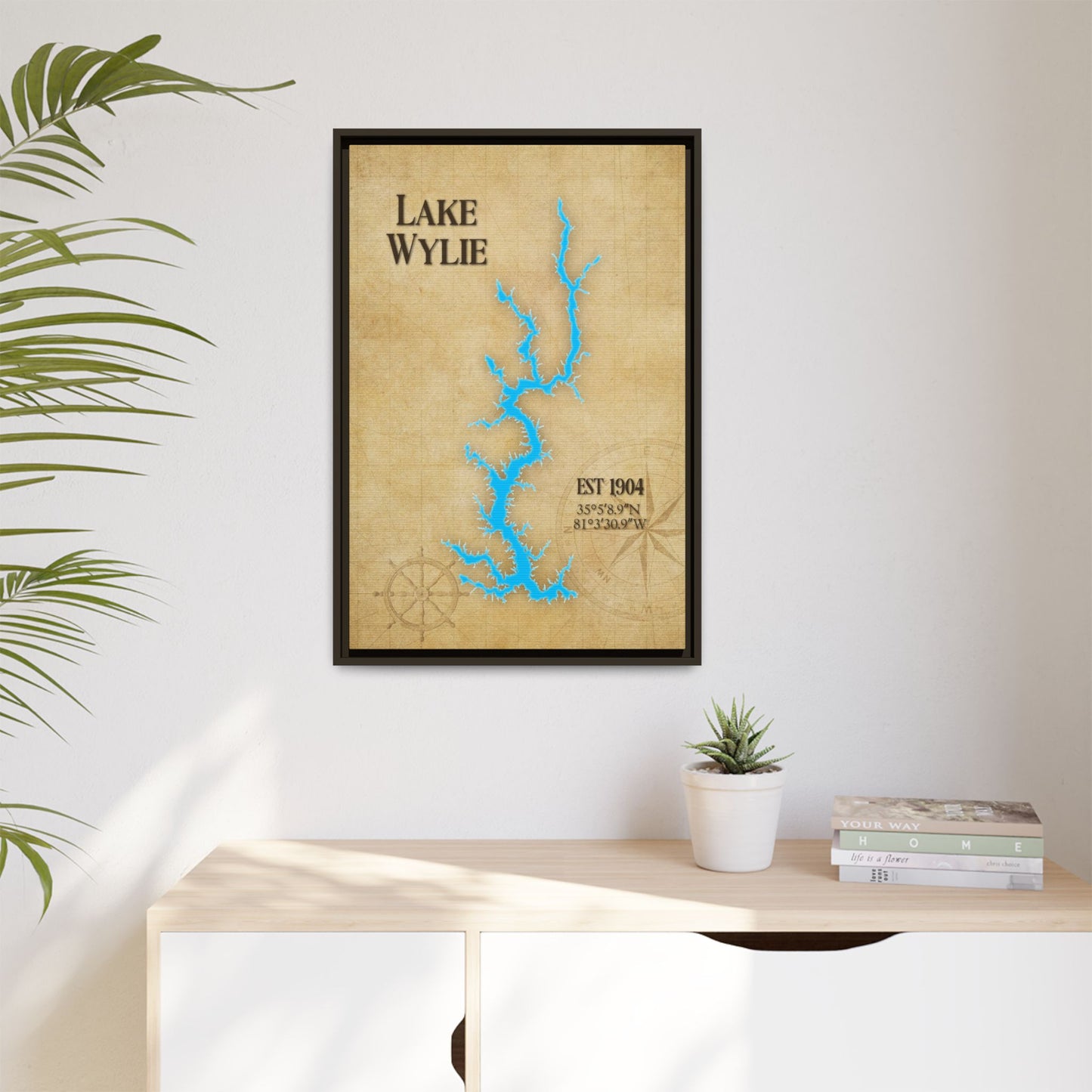 Lake Wylie Framed Canvas (Vintage)